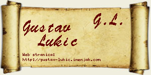 Gustav Lukić vizit kartica
